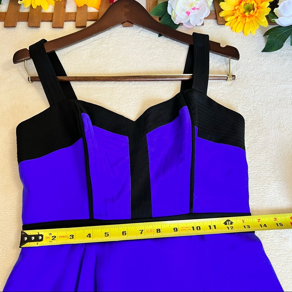 Rebecca Minkoff Violet & Black Night Out Silk Bustie Mini Dress Size 6 - Picture 15 of 17